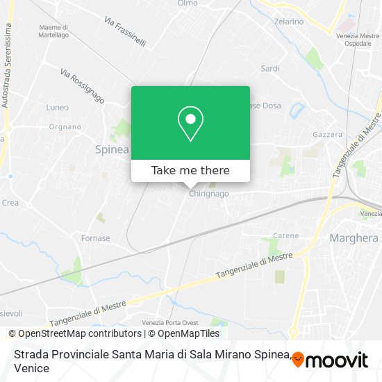 Strada Provinciale Santa Maria di Sala Mirano Spinea map