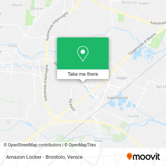 Amazon Locker - Brontolo map