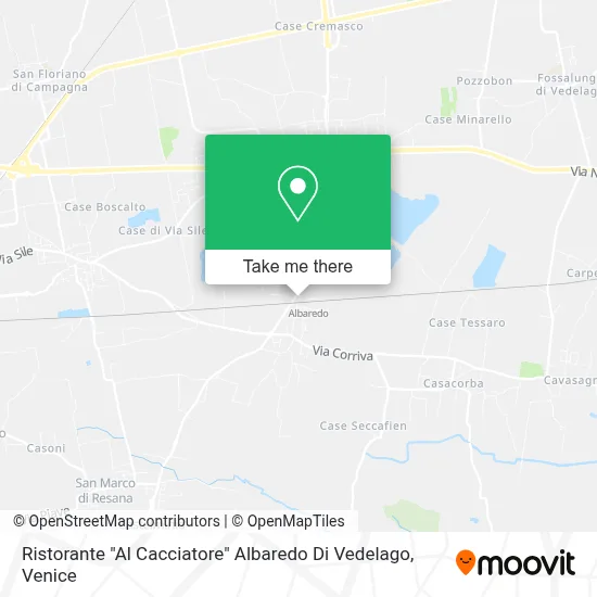 Ristorante "Al Cacciatore" Albaredo Di Vedelago map