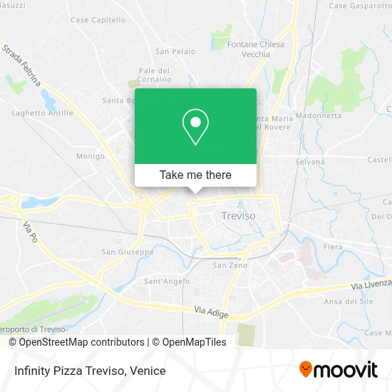 Infinity Pizza Treviso map