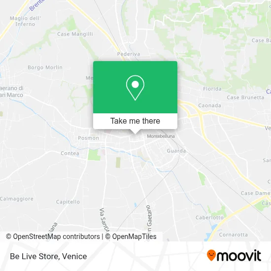 Be Live Store map
