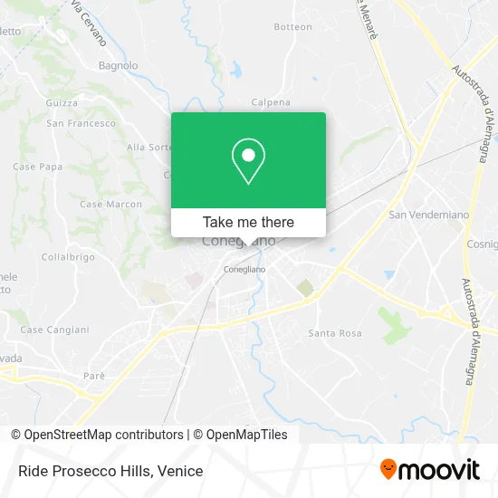 Ride Prosecco Hills map