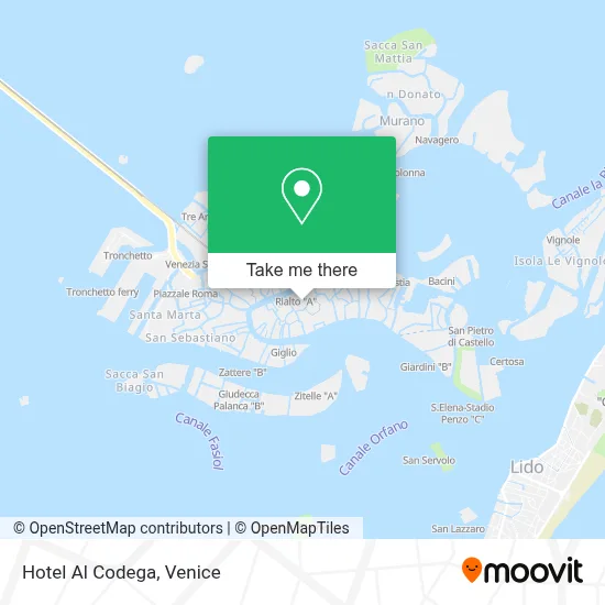 Hotel Al Codega map