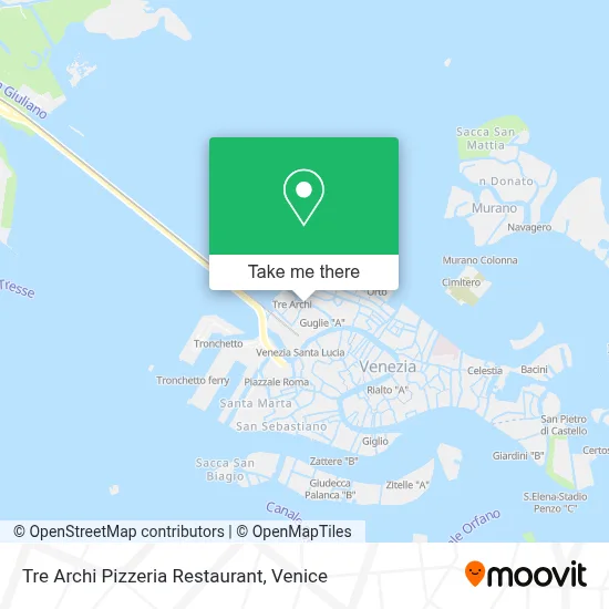 Tre Archi Pizzeria Restaurant map