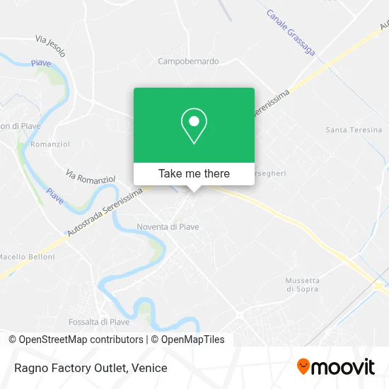 Ragno Factory Outlet map