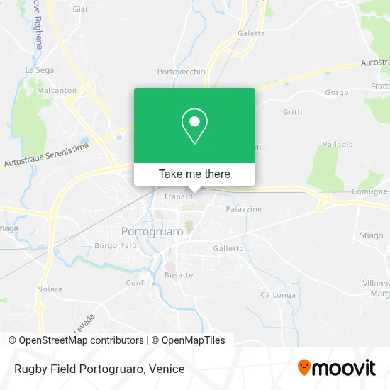 Rugby Field Portogruaro map
