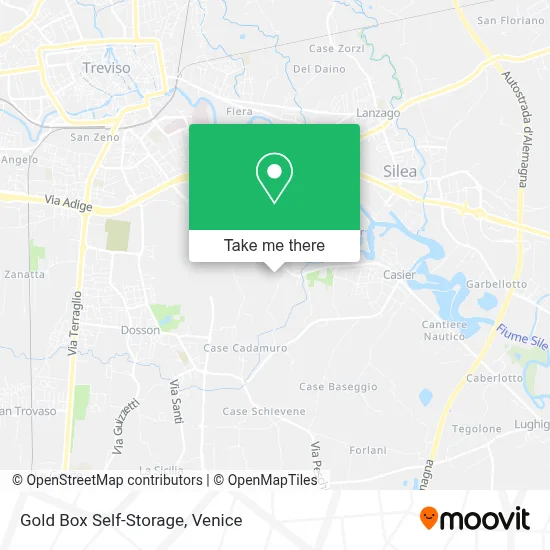 Gold Box Self-Storage map