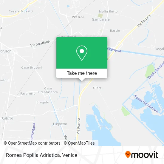 Romea Popilia Adriatica map