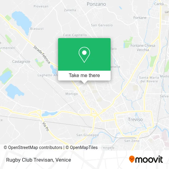 Rugby Club Trevisan map
