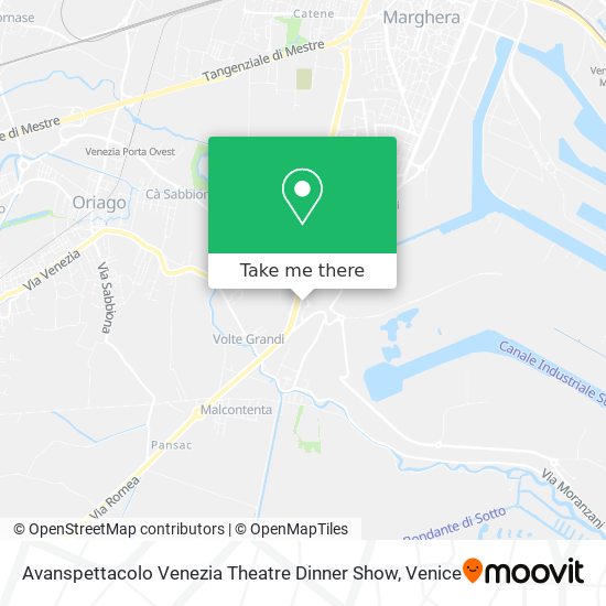 Avanspettacolo Venezia Theatre Dinner Show map