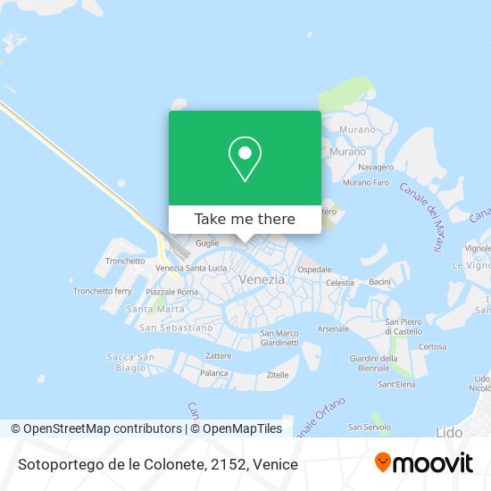Sotoportego de le Colonete, 2152 map