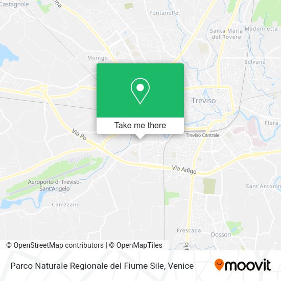 Parco Naturale Regionale del Fiume Sile map