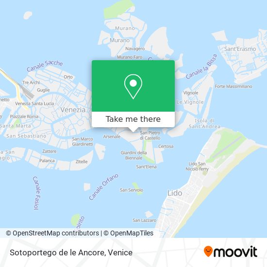 Sotoportego de le Ancore map