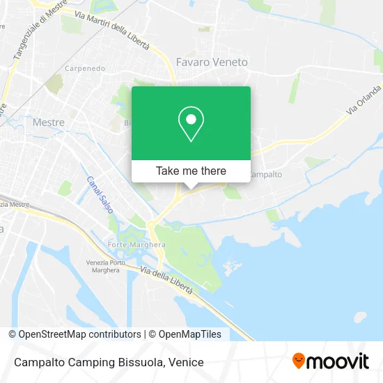 Campalto Camping Bissuola map