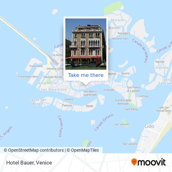 Hotel Bauer map