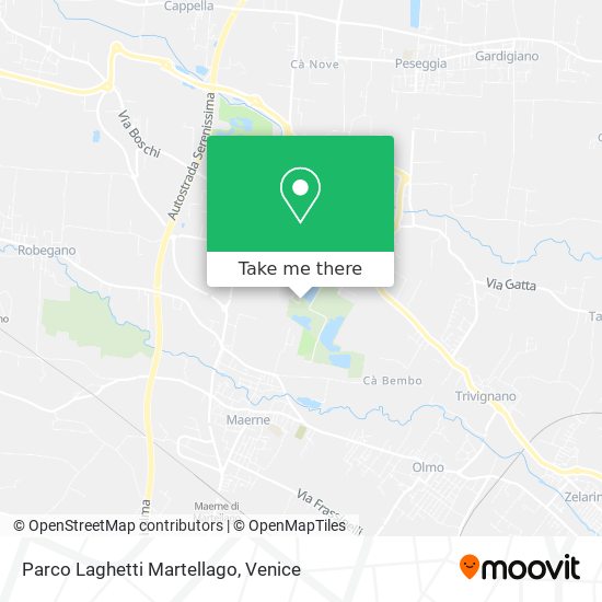 Parco Laghetti Martellago map