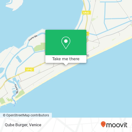 Qube Burger map