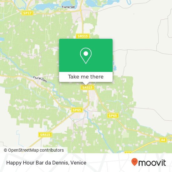 Happy Hour Bar da Dennis, Via Treviso, 19 Zero Branco map