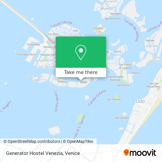 Generator Hostel Venezia map