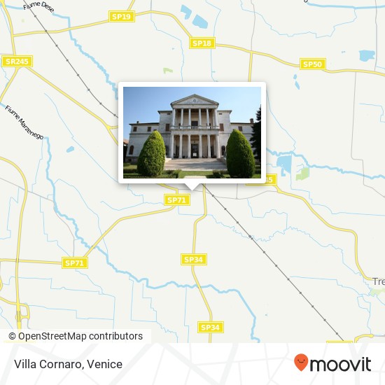 Villa Cornaro map