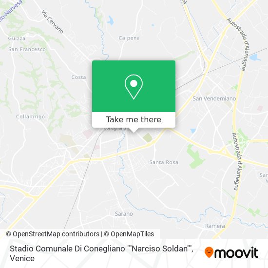 Stadio Comunale Di Conegliano ""Narciso Soldan"" map