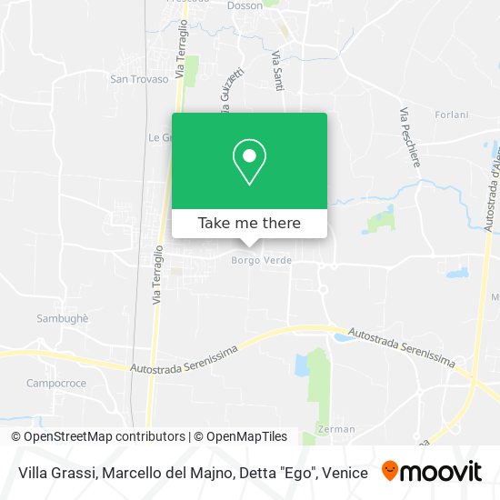 Villa Grassi, Marcello del Majno, Detta "Ego" map