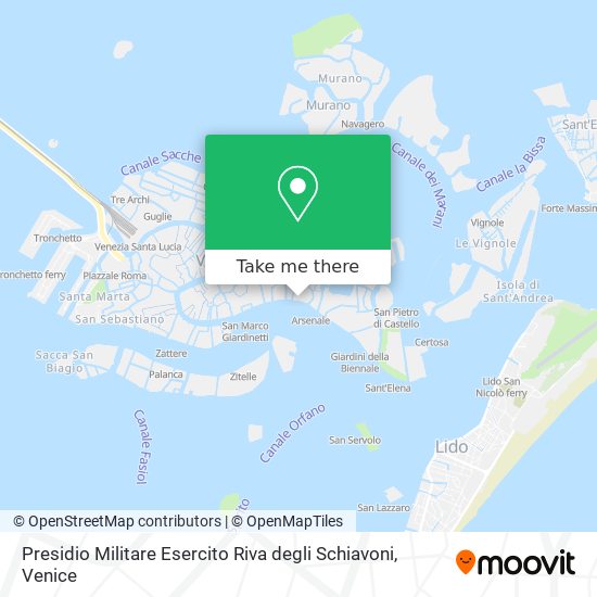 Presidio Militare Esercito Riva degli Schiavoni map