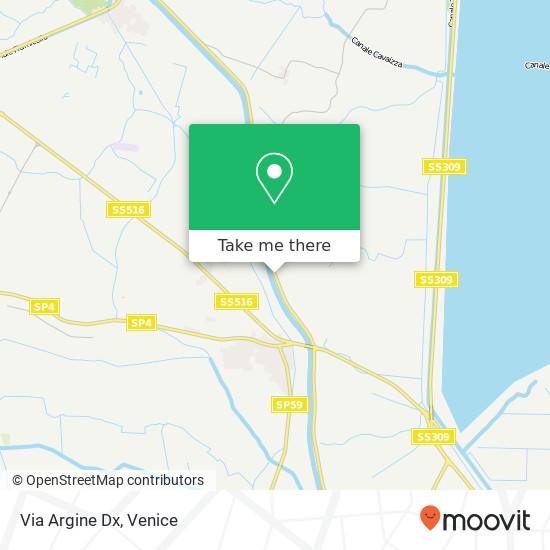 Via Argine Dx map