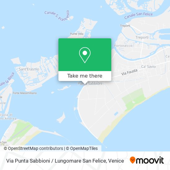 Via Punta Sabbioni / Lungomare San Felice map