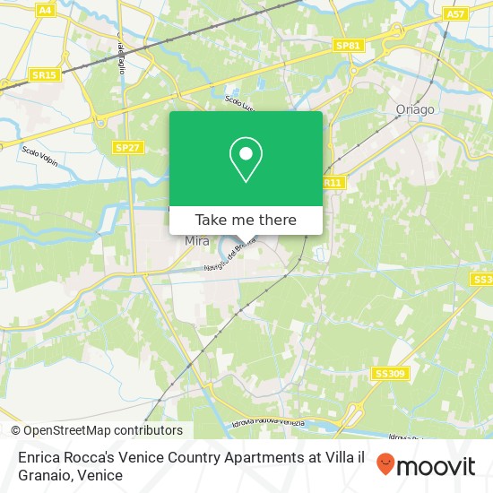 Enrica Rocca's Venice Country Apartments at Villa il Granaio map