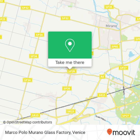 Marco Polo Murano Glass Factory map