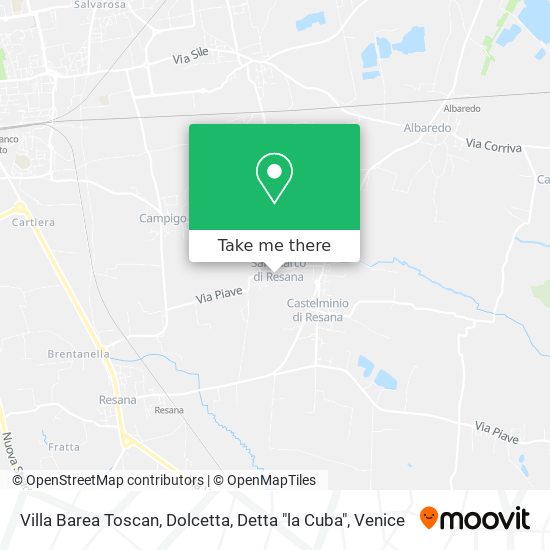 Villa Barea Toscan, Dolcetta, Detta "la Cuba" map