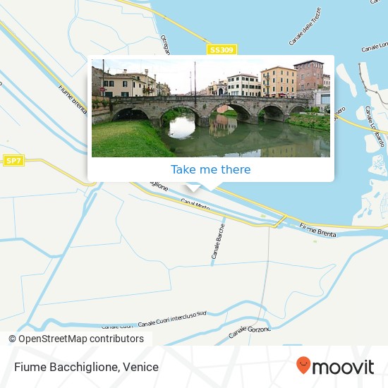 Fiume Bacchiglione map