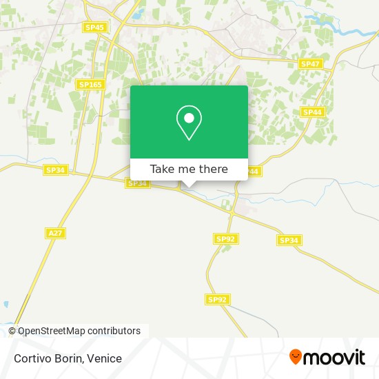 Cortivo Borin map