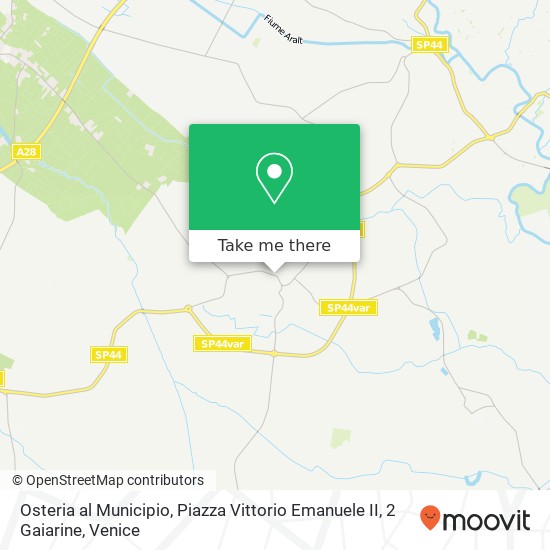 Osteria al Municipio, Piazza Vittorio Emanuele II, 2 Gaiarine map