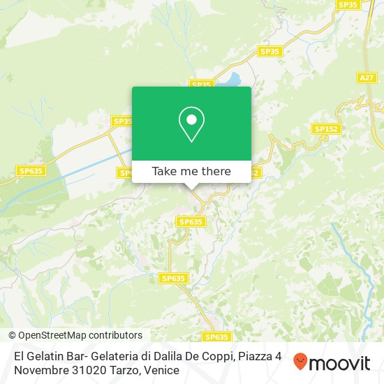 El Gelatin Bar- Gelateria di Dalila De Coppi, Piazza 4 Novembre 31020 Tarzo map