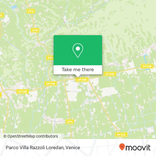 Parco Villa Razzoli Loredan map