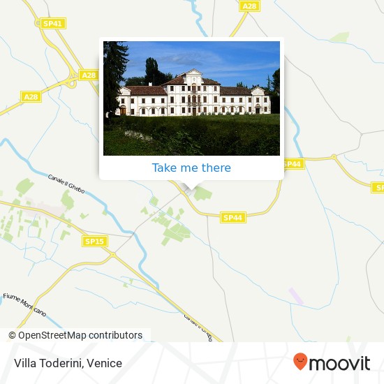 Villa Toderini map