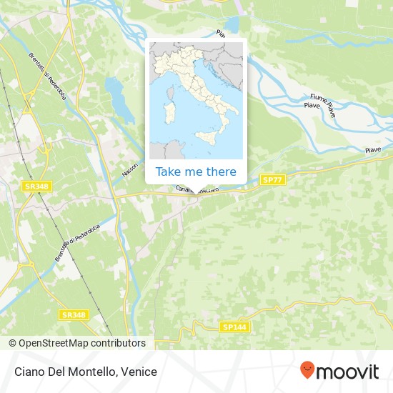 Ciano Del Montello map