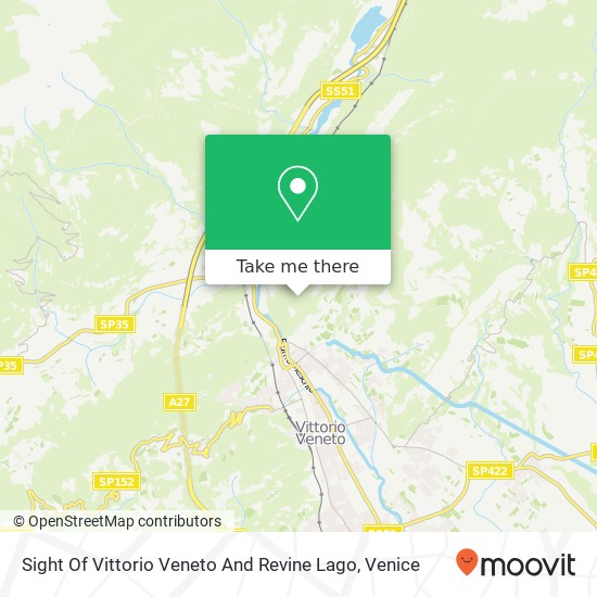 Sight Of Vittorio Veneto And Revine Lago map