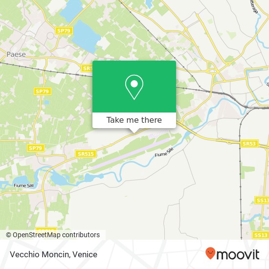 Vecchio Moncin map