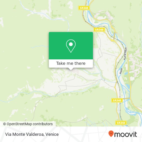 Via Monte Valderoa map