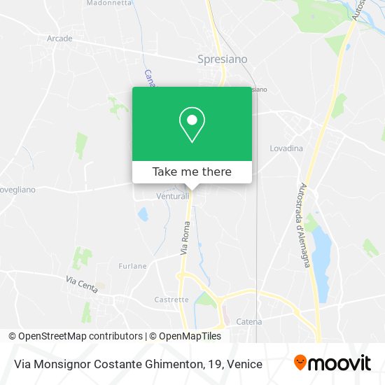 Via Monsignor Costante Ghimenton, 19 map