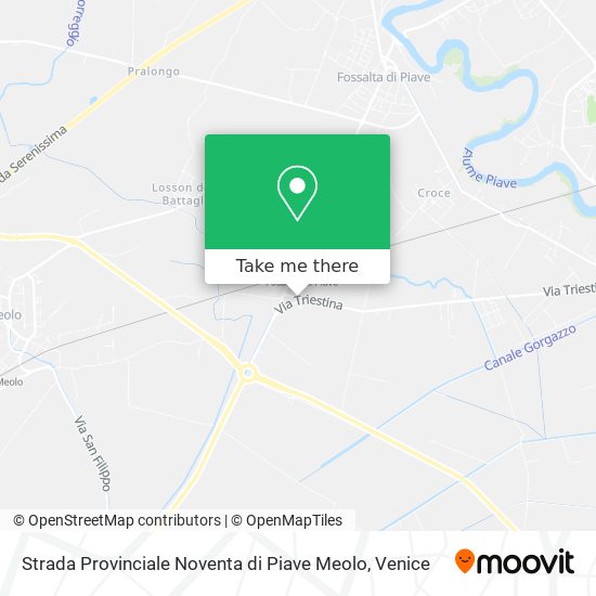 Strada Provinciale Noventa di Piave Meolo map
