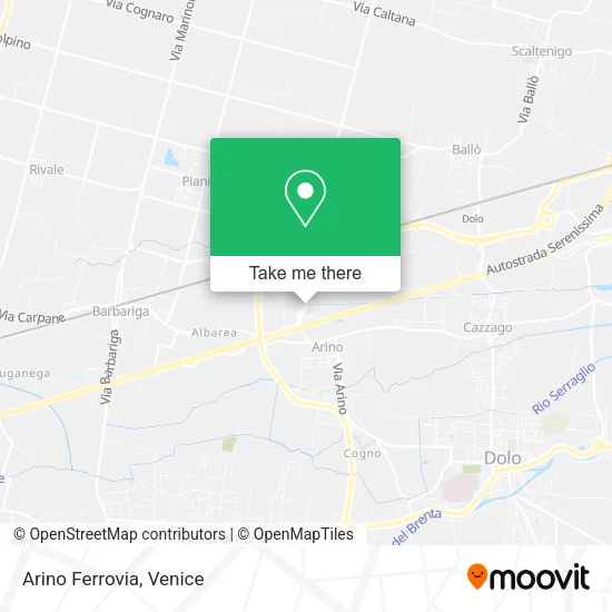 Arino Ferrovia map