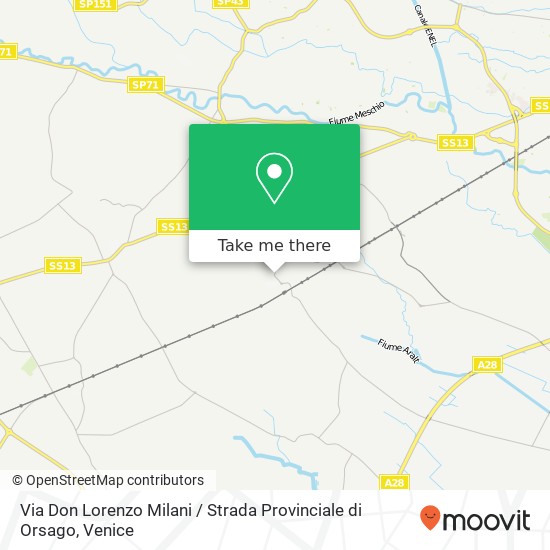 Via Don Lorenzo Milani / Strada Provinciale di Orsago map