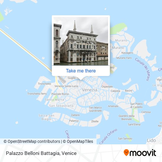 Palazzo Belloni Battagia map