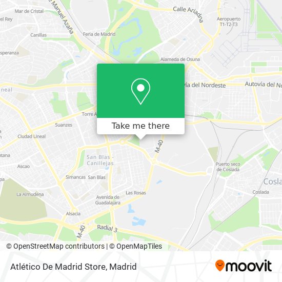 Atlético De Madrid Store map