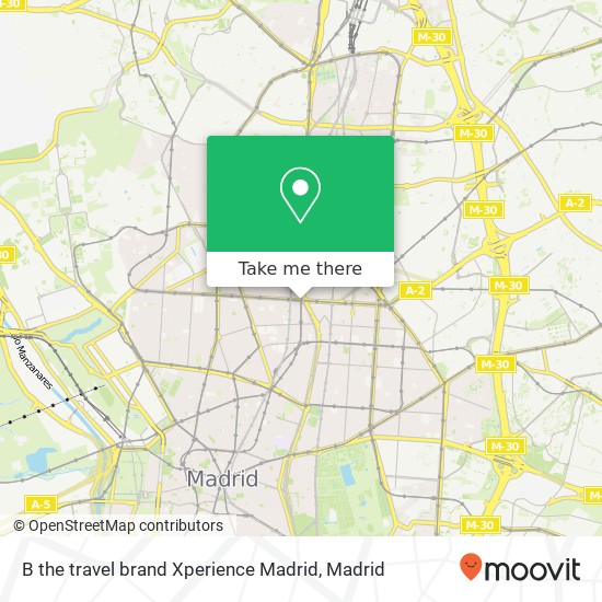 B the travel brand Xperience Madrid map