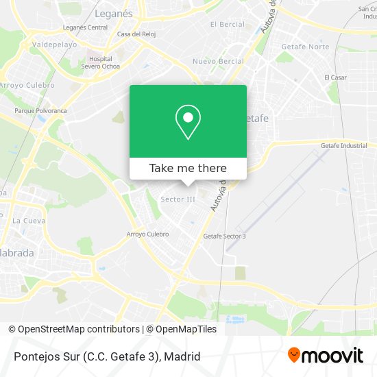 mapa Pontejos Sur (C.C. Getafe 3)